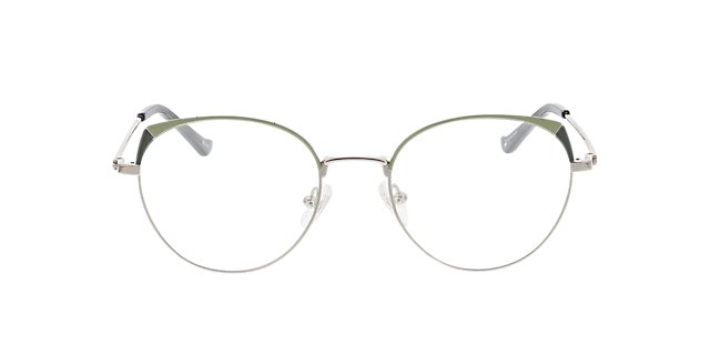 Alison Groen & zilver MetaalEyeglass Frames van B24, Vooraanzicht