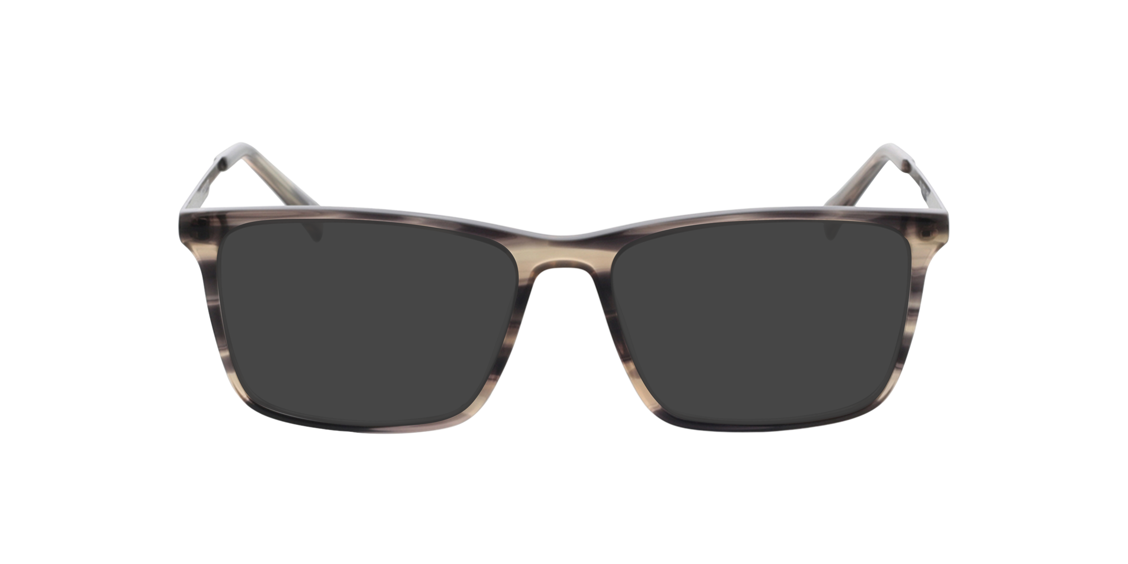 Aaron Grijs hoorn  &  mat gunmetal AcetaatEyeglass Frames van B24, met getinte lenzen