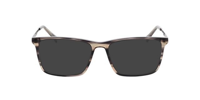 Aaron Grijs hoorn  &  mat gunmetal AcetaatEyeglass Frames van B24, met getinte lenzen