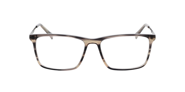 Aaron Grijs hoorn  &  mat gunmetal AcetaatEyeglass Frames van B24, Vooraanzicht