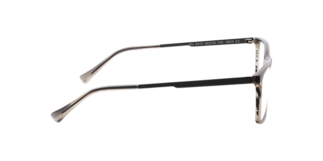 Aaron Grijs hoorn  &  mat gunmetal AcetaatEyeglass Frames van B24, Zijaanzicht