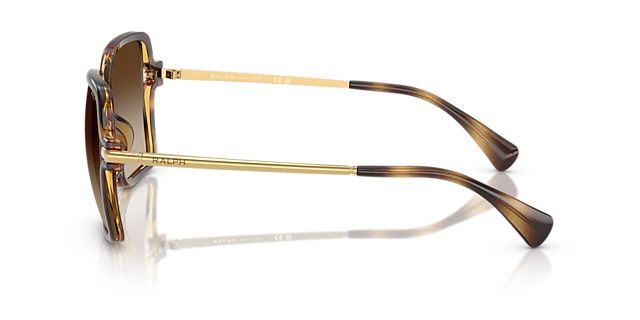 RA5319U Glänzendes Dunkelhavana KunststoffSunglass Frames von B24, Seitenansicht