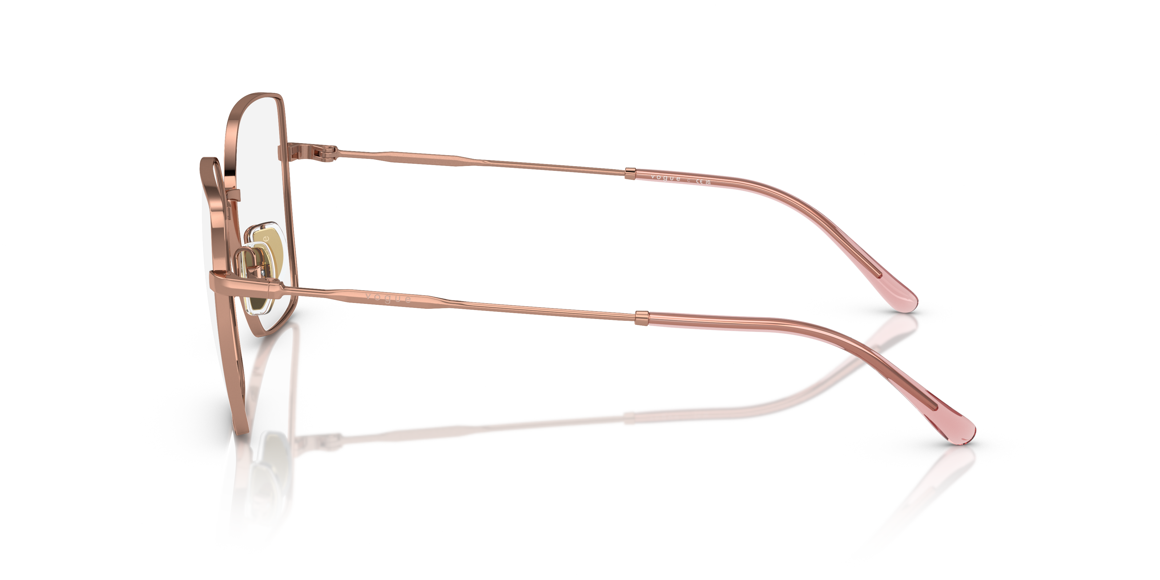 VO4274 Roségoud MetaalEyeglass Frames van B24, Zijaanzicht