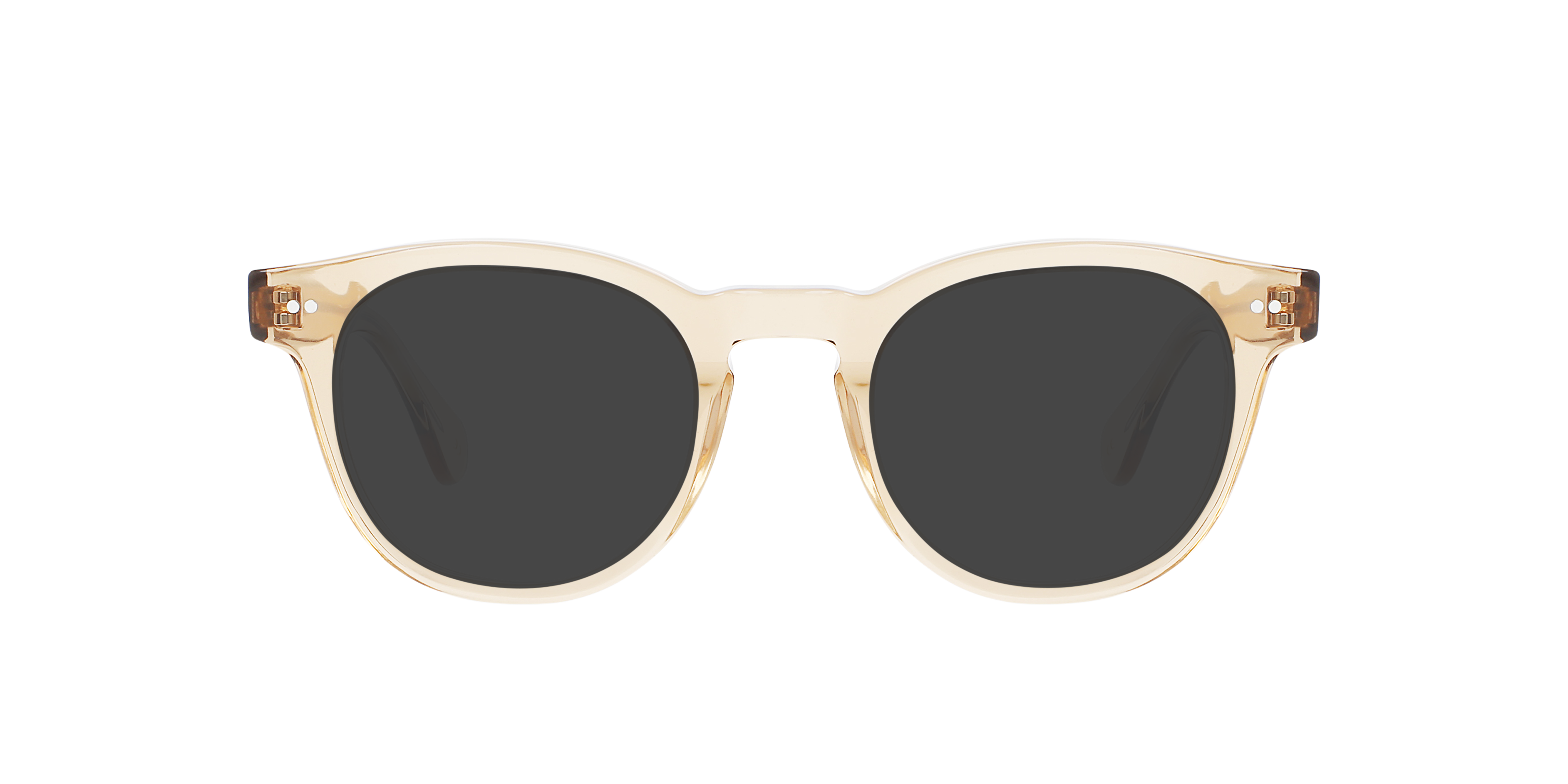 The Sheer Crystal Caramel AcetatEyeglass Frames von B24, mit getönten Gläsern