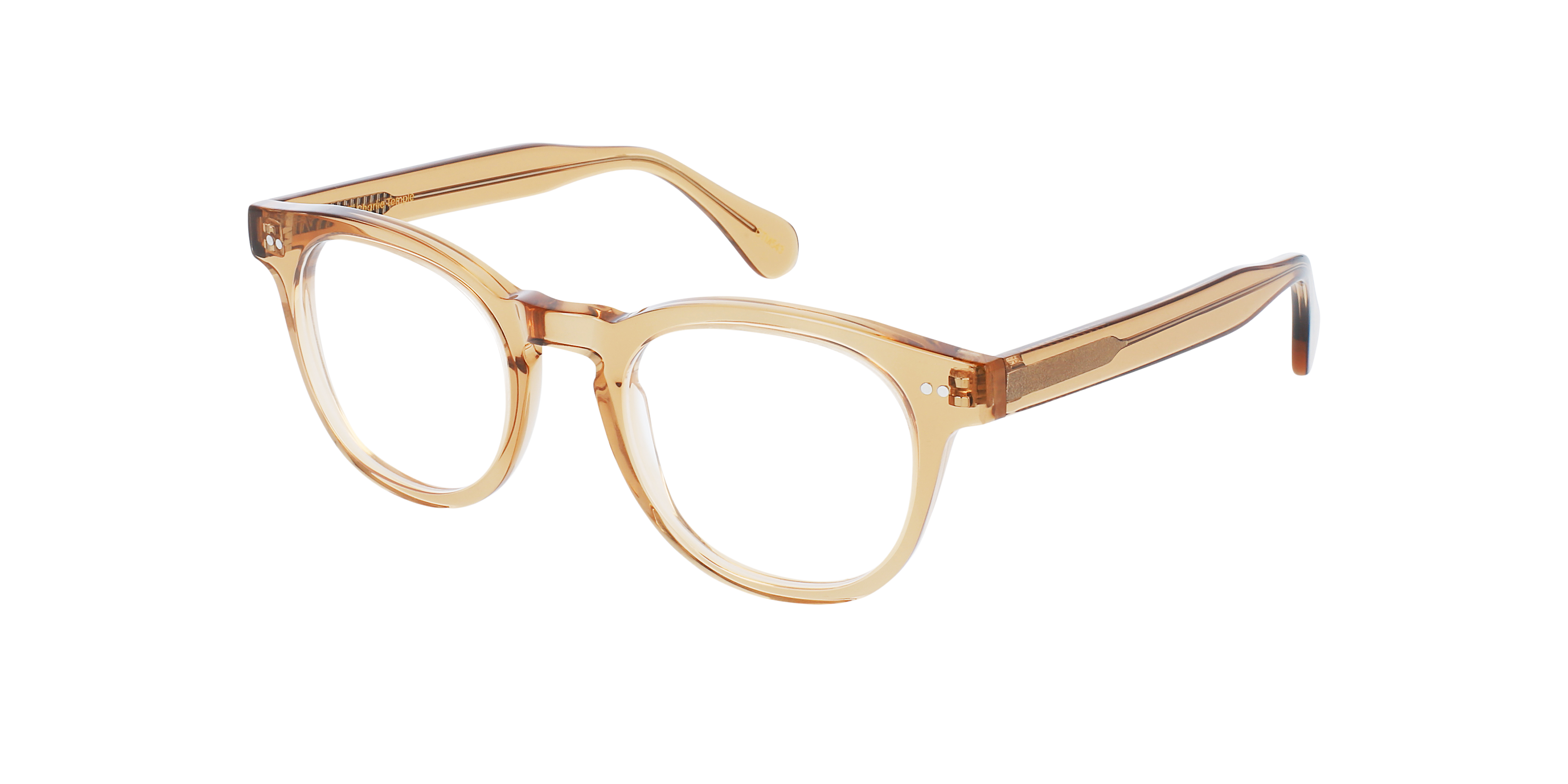 The Sheer Crystal Caramel AcetatEyeglass Frames von B24, Dreiviertelansicht