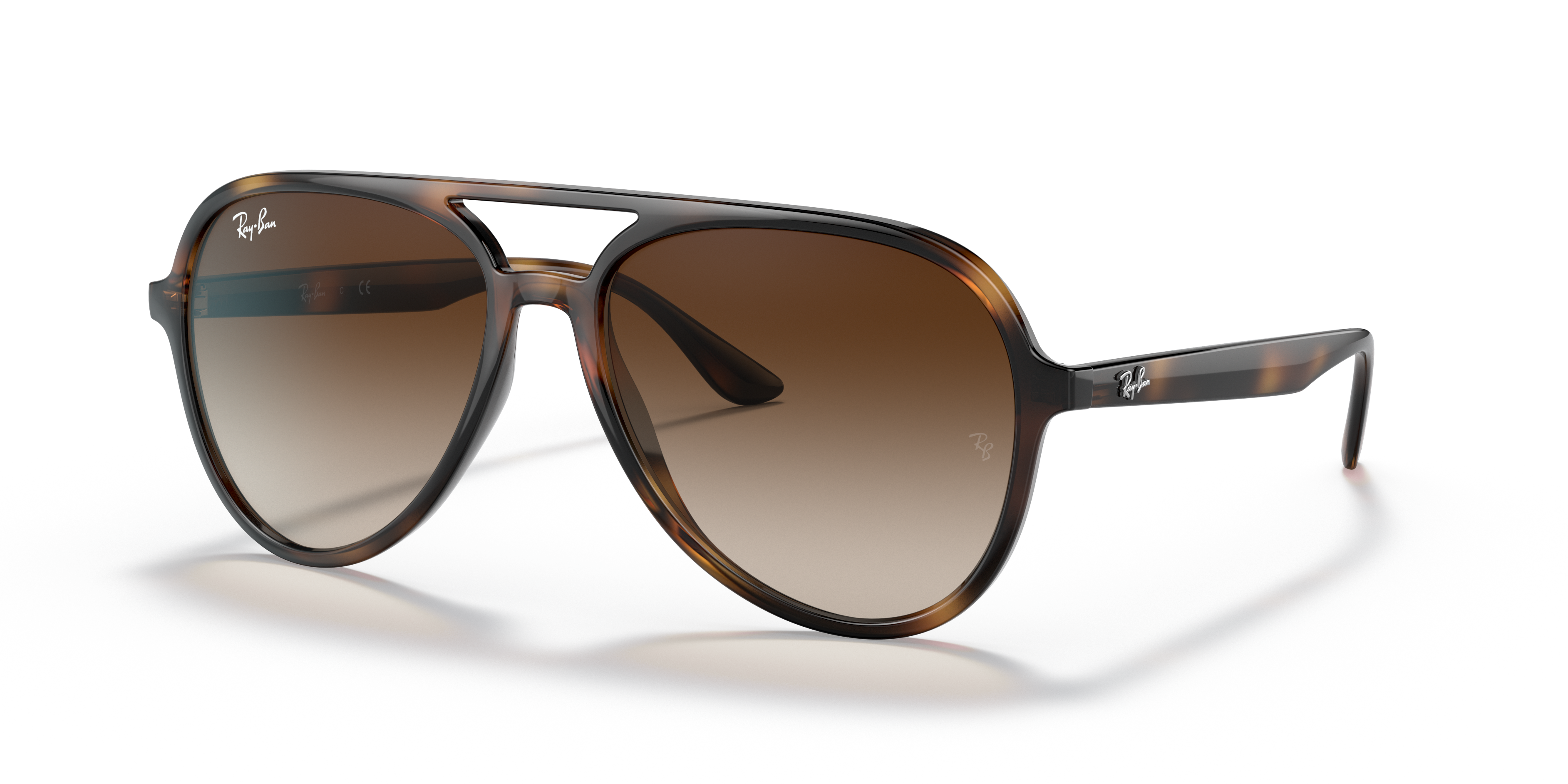 RB4376 Havana KunststoffSunglass Frames von B24, Dreiviertelansicht