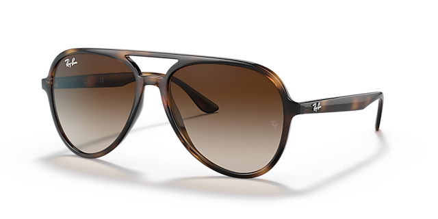 RB4376 Havana KunststoffSunglass Frames von B24, Dreiviertelansicht