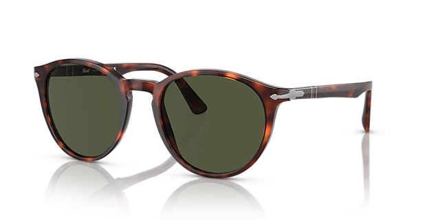 PO3152S Havana AcetaatSunglass Frames van B24, Hoekweergave