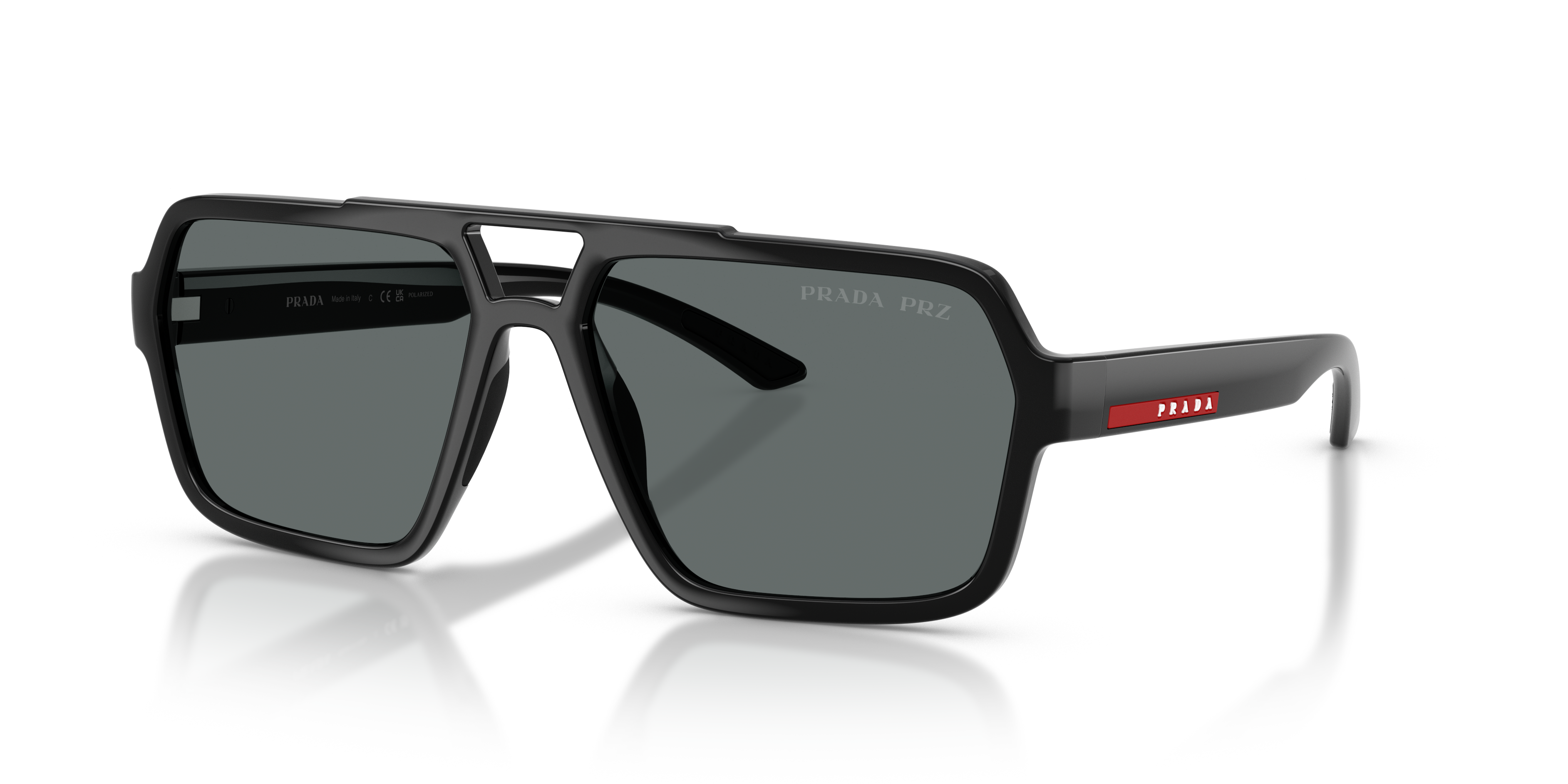 PS A06S Schwarz KunststoffSunglass Frames von B24, Dreiviertelansicht