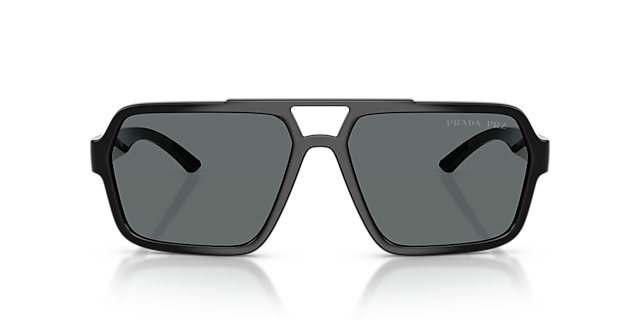 PS A06S Schwarz KunststoffSunglass Frames von B24, Vorderansicht