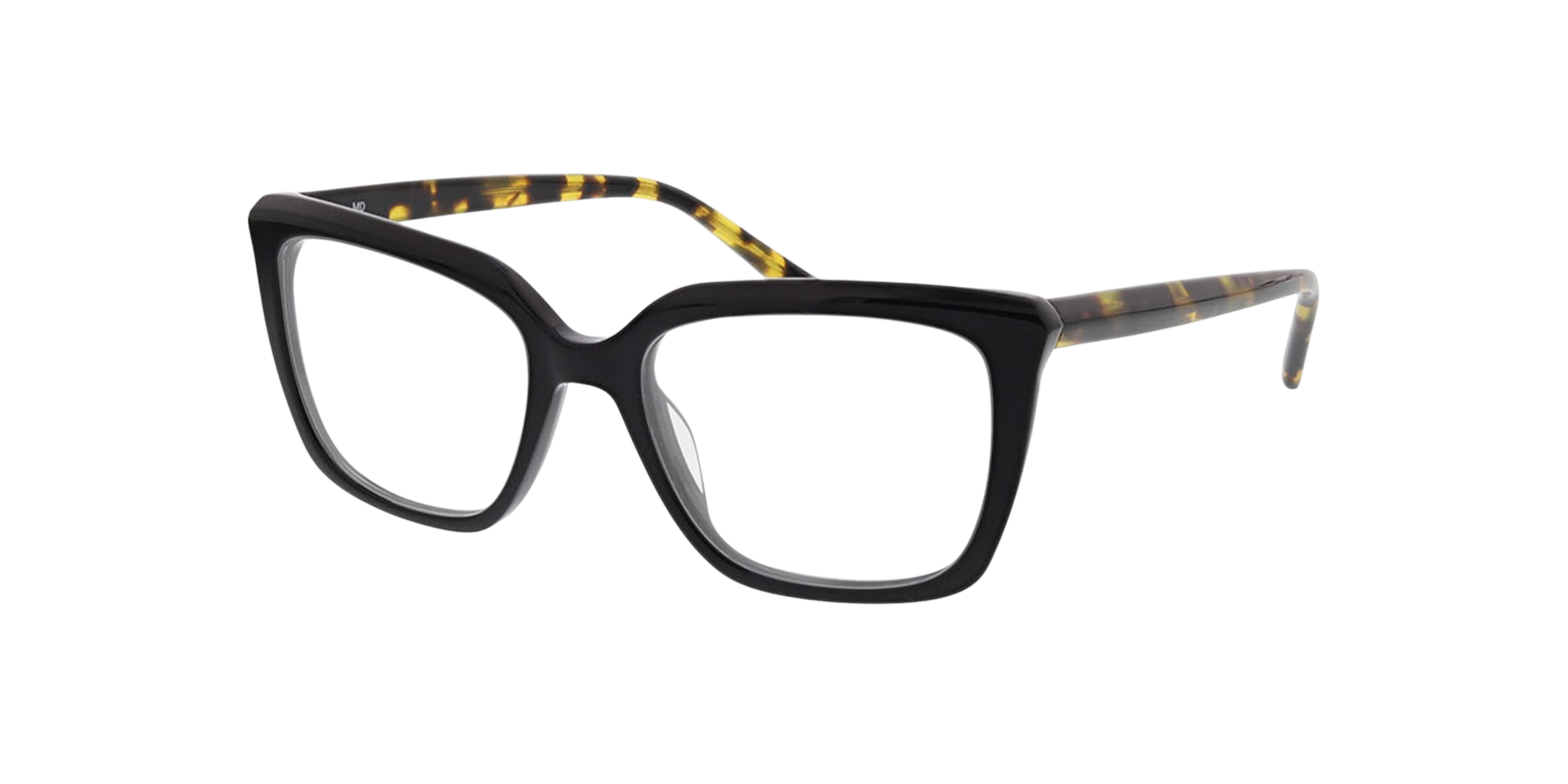 Whitney Schwarz AcetatEyeglass Frames von B24, Dreiviertelansicht