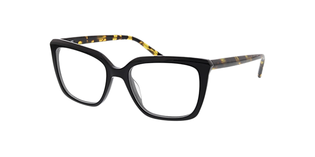 Whitney Zwart AcetaatEyeglass Frames van B24, Hoekweergave