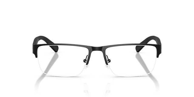 AX1018 Matt Schwarz MetallEyeglass Frames von B24, Vorderansicht