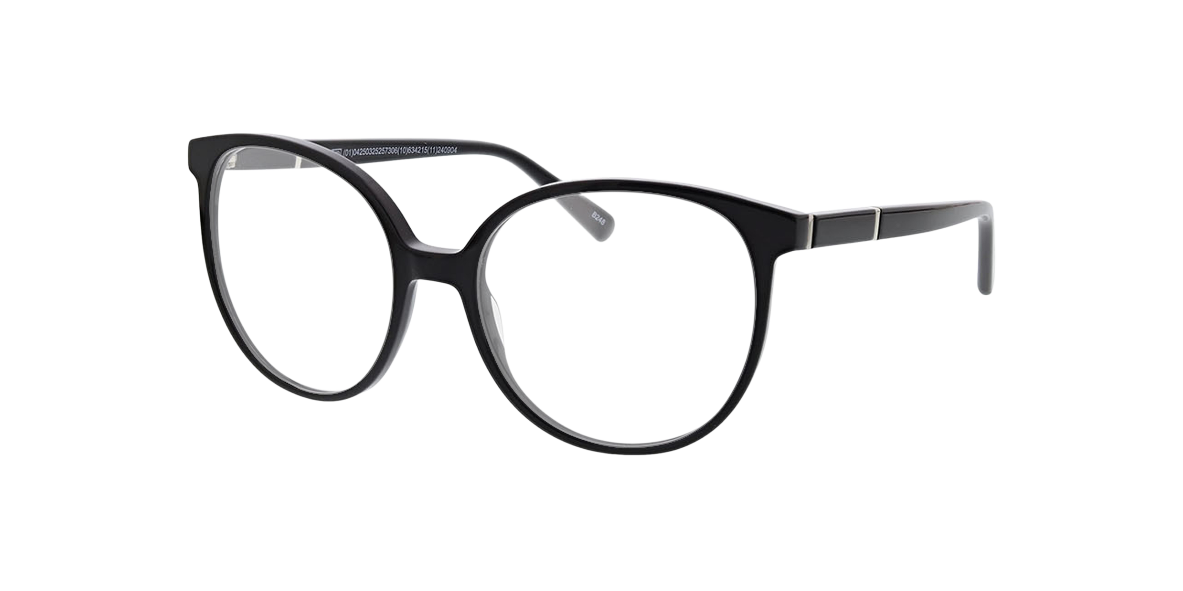 Caroline Zwart AcetaatEyeglass Frames van B24, Hoekweergave