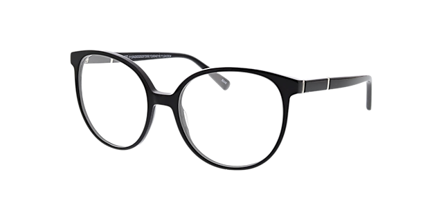 Caroline Zwart AcetaatEyeglass Frames van B24, Hoekweergave