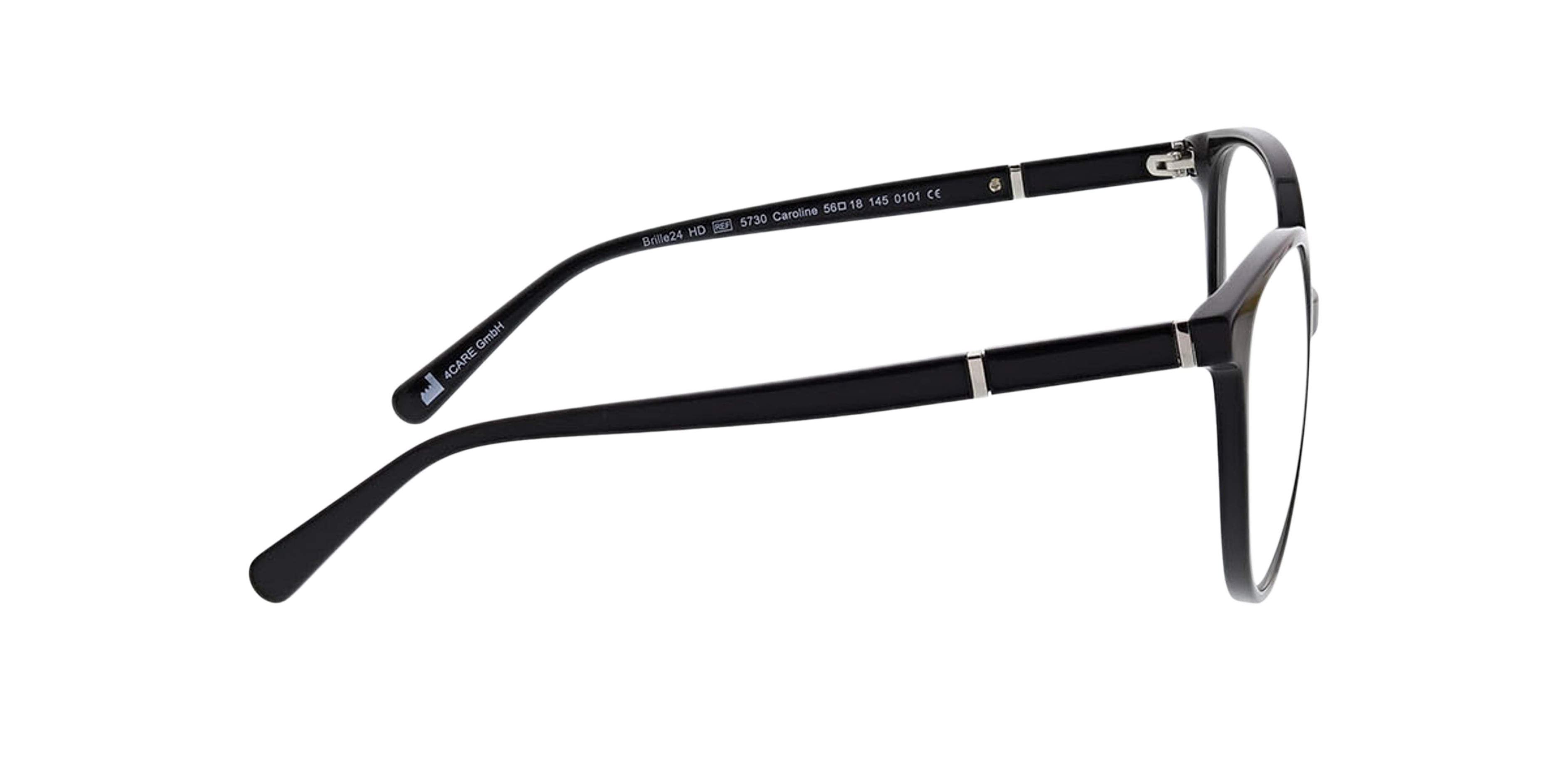 Caroline Zwart AcetaatEyeglass Frames van B24, Zijaanzicht