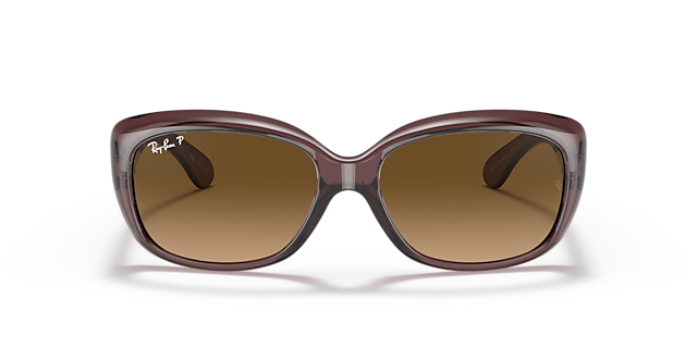 RB4101 Transparant donkerbruin KunststofSunglass Frames van B24, Vooraanzicht