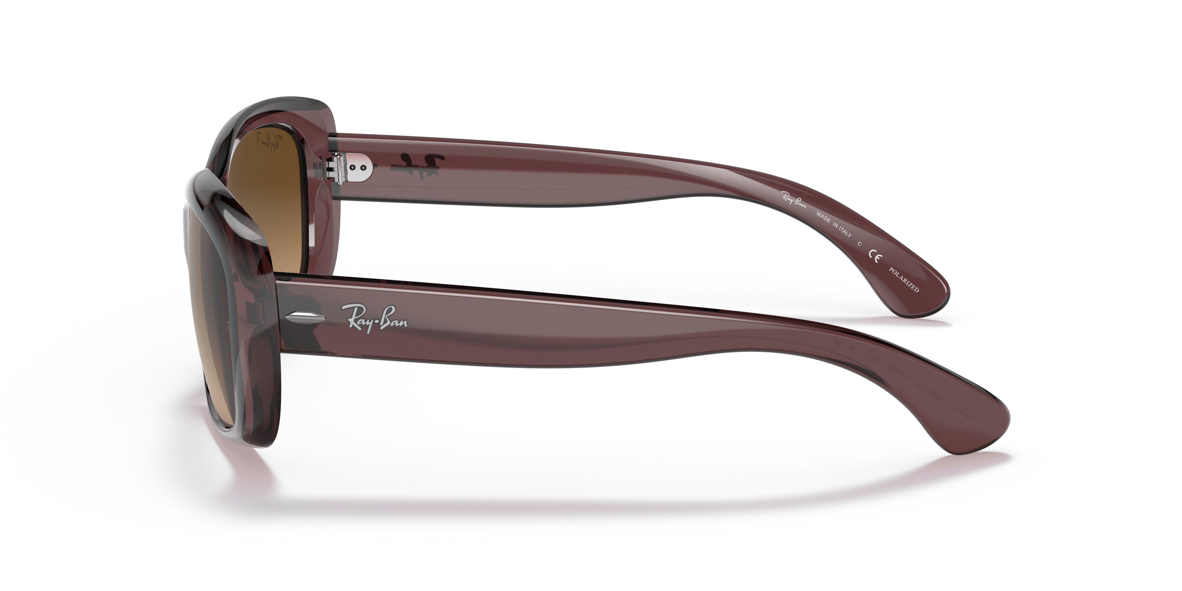 RB4101 Dunkelbraun transparent KunststoffSunglass Frames von B24, Seitenansicht