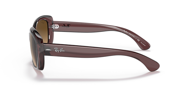 RB4101 Transparant donkerbruin KunststofSunglass Frames van B24, Zijaanzicht