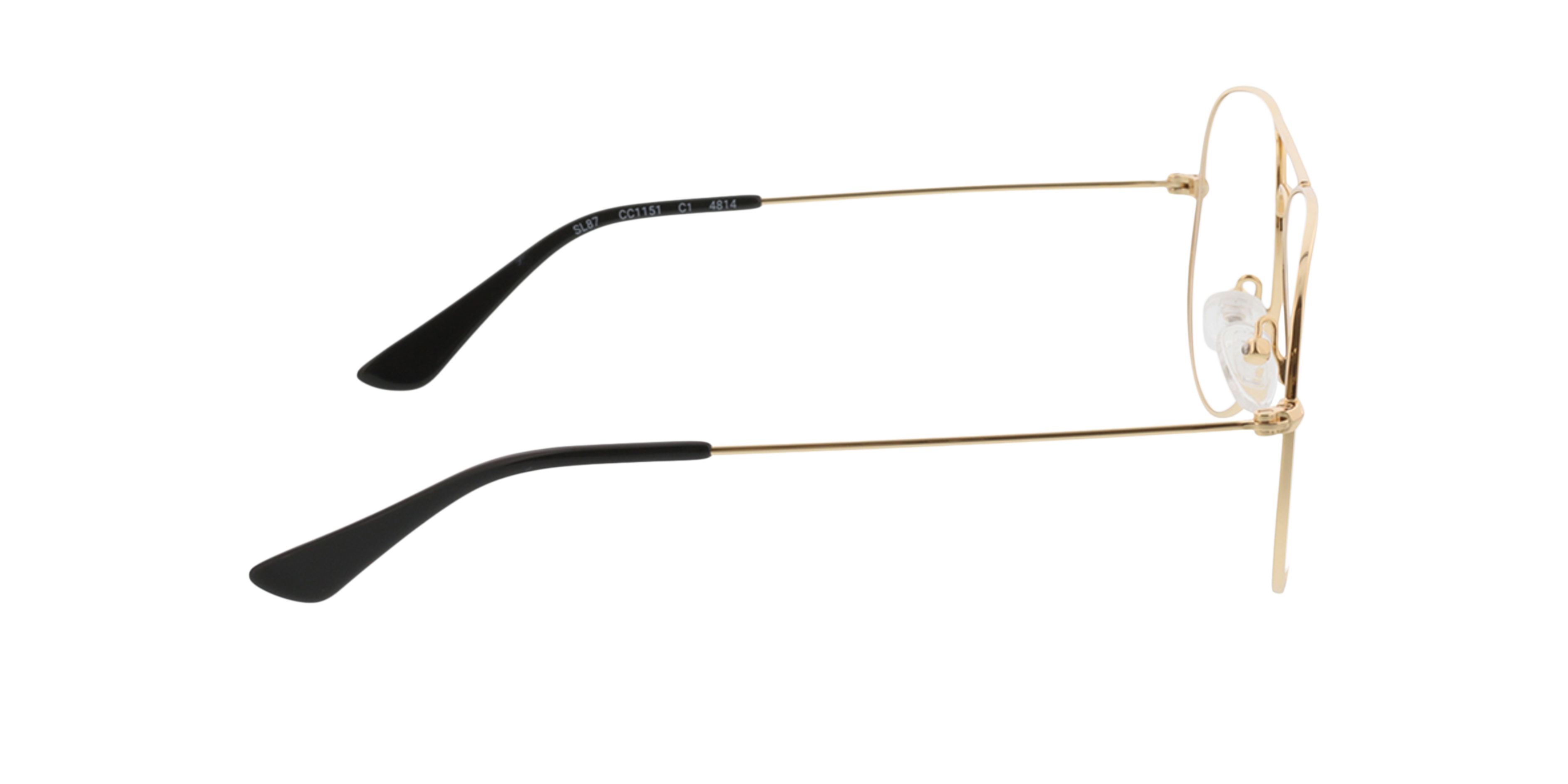 Manhattan Gold MetallEyeglass Frames von B24, Seitenansicht