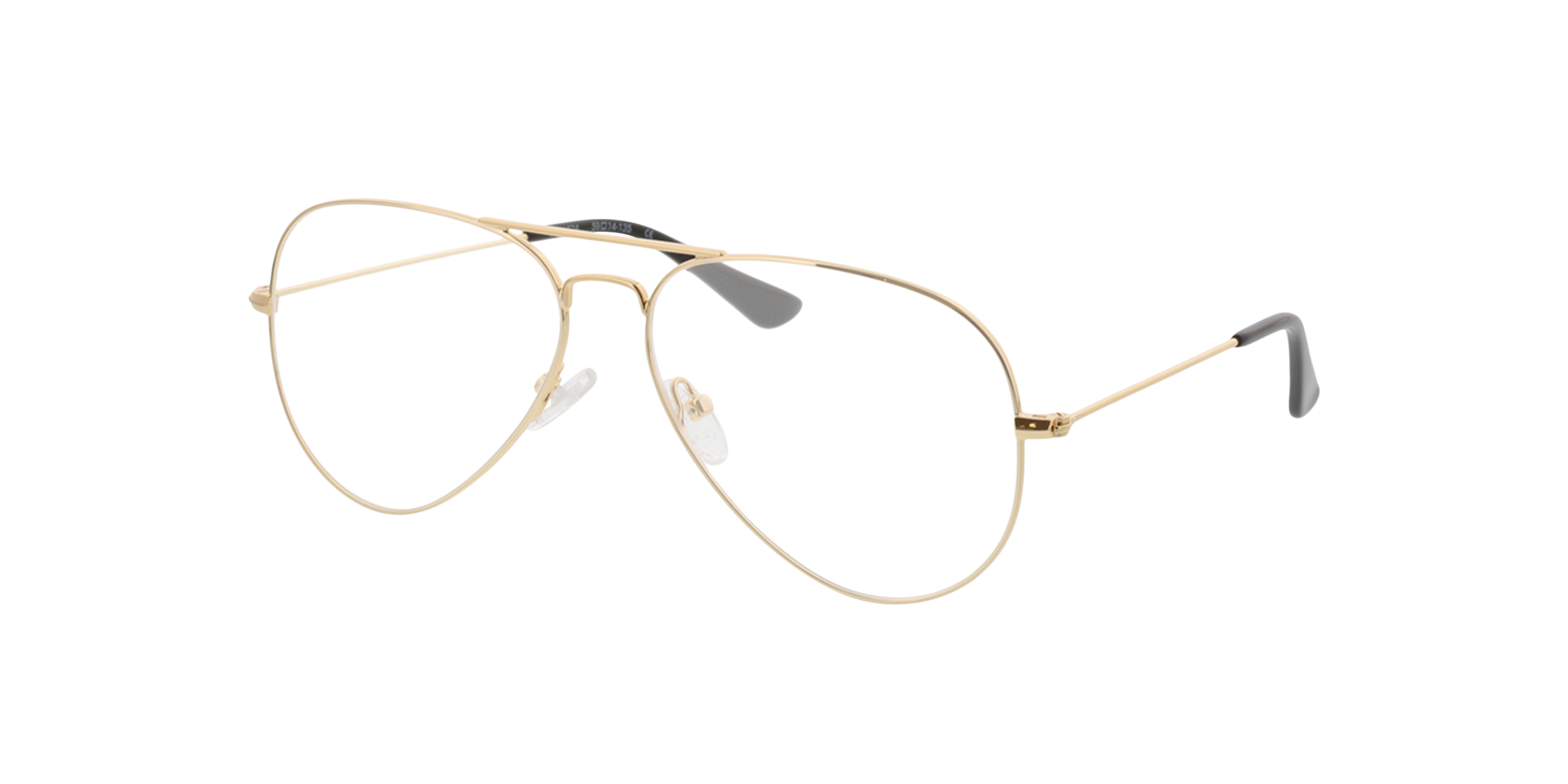 Manhattan Gold MetallEyeglass Frames von B24, Dreiviertelansicht