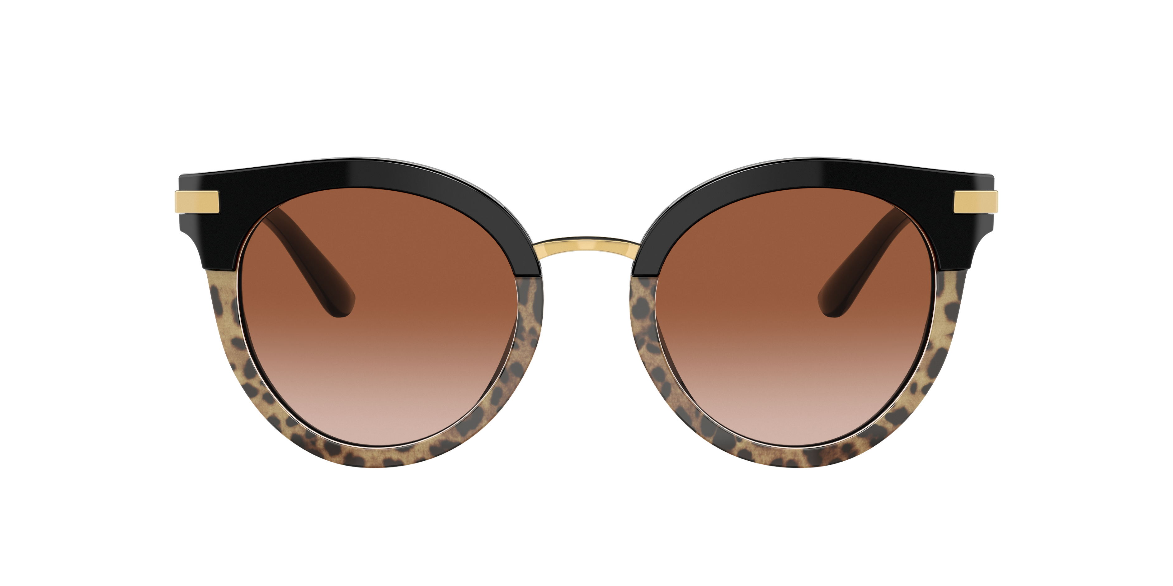 DG4394 Zwart & luipaardprint AcetaatSunglass Frames van B24, met getinte lenzen
