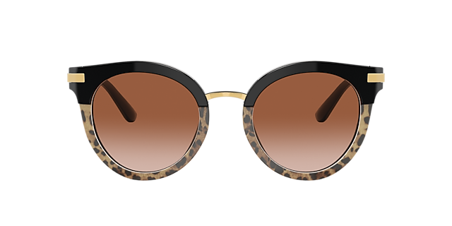 DG4394 Zwart & luipaardprint AcetaatSunglass Frames van B24, met getinte lenzen