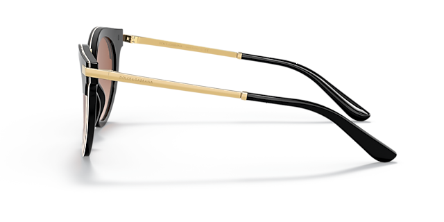 DG4394 Zwart & luipaardprint AcetaatSunglass Frames van B24, Zijaanzicht