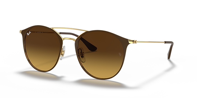 RB3546 Braun MetallSunglass Frames von B24, Dreiviertelansicht