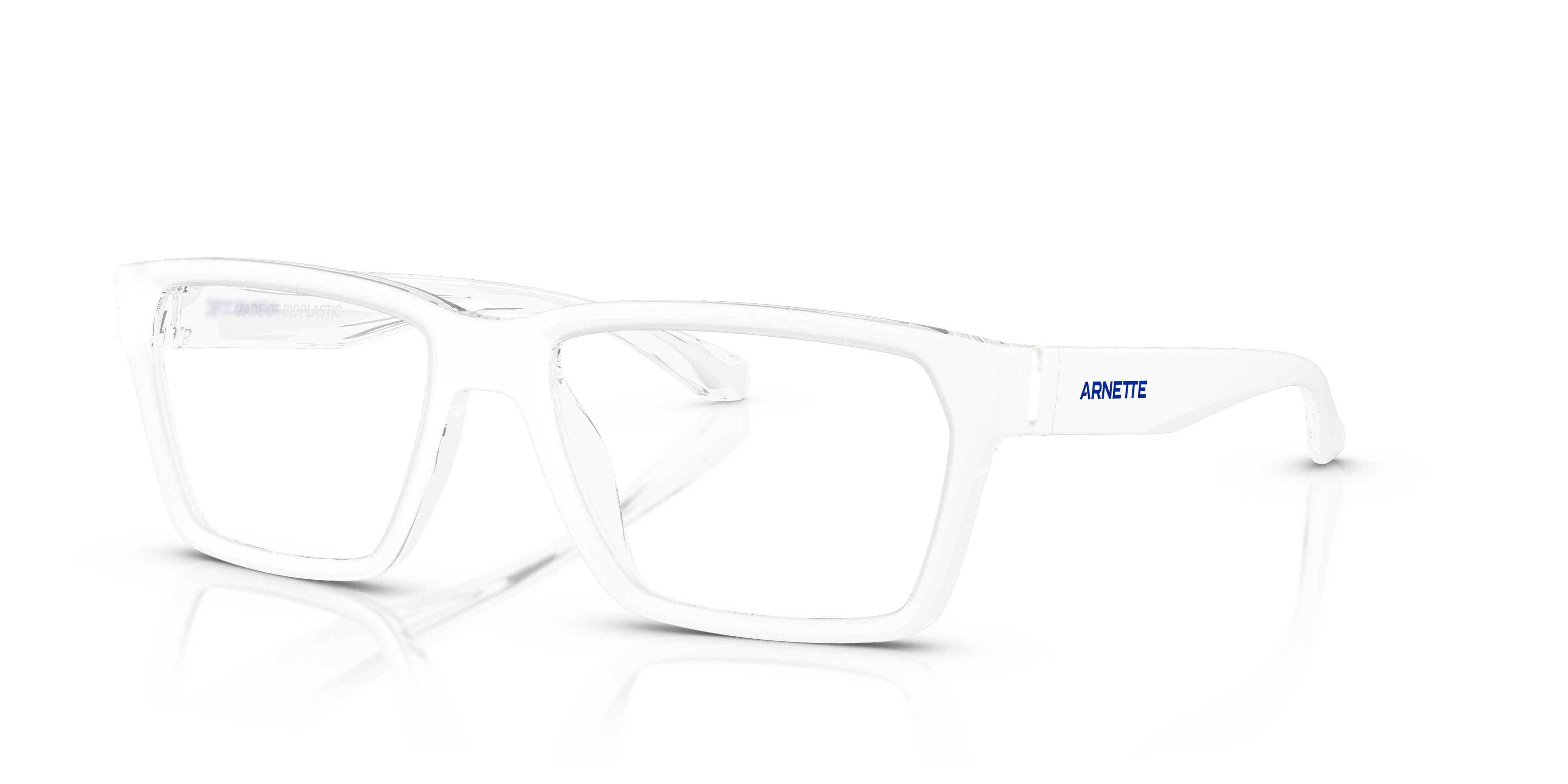 AN7257U Crystal Matte Top & Shiny KunststofEyeglass Frames van B24, Hoekweergave