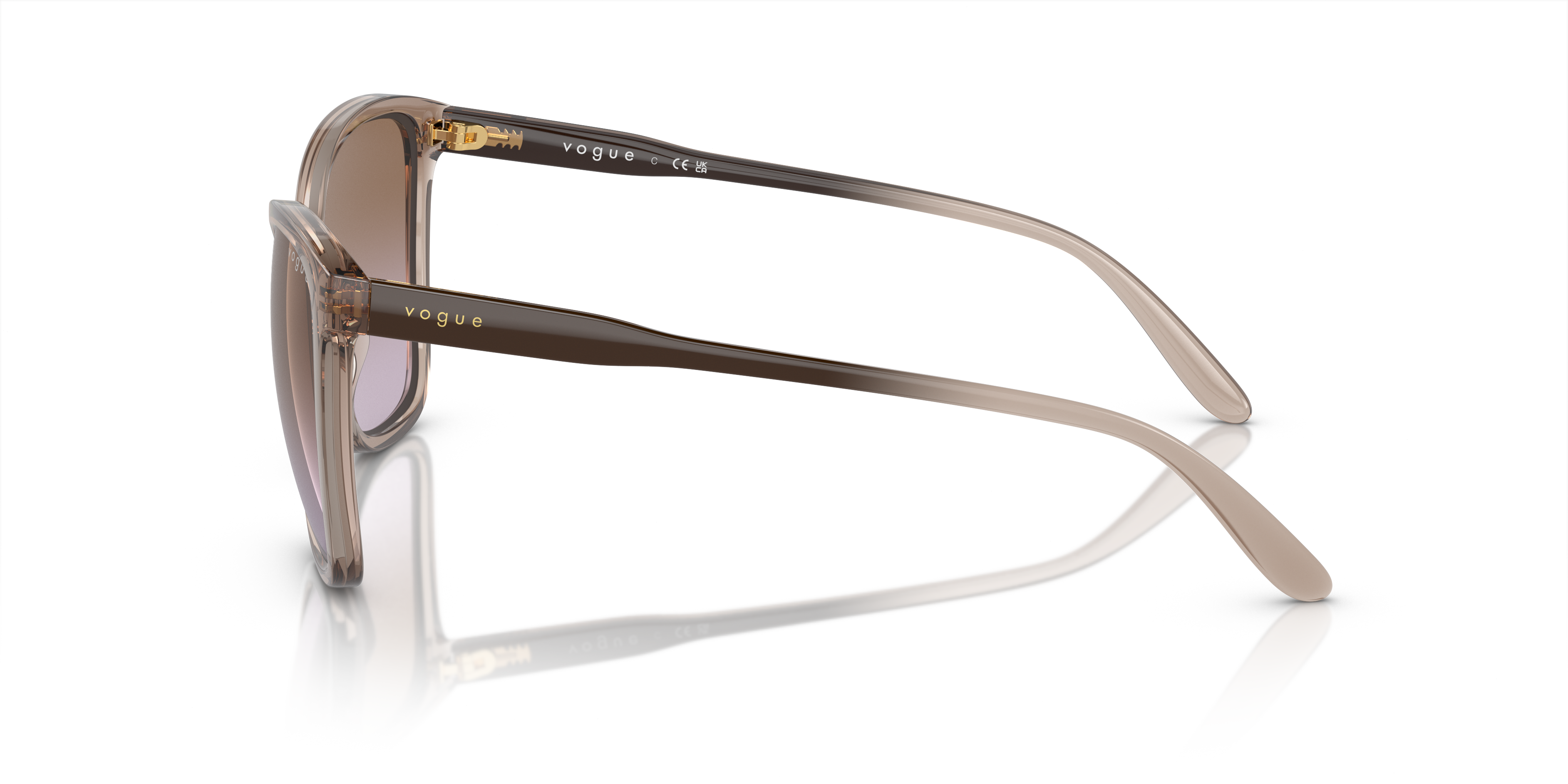 VO5520S Karamell transparent KunststoffSunglass Frames von B24, Seitenansicht