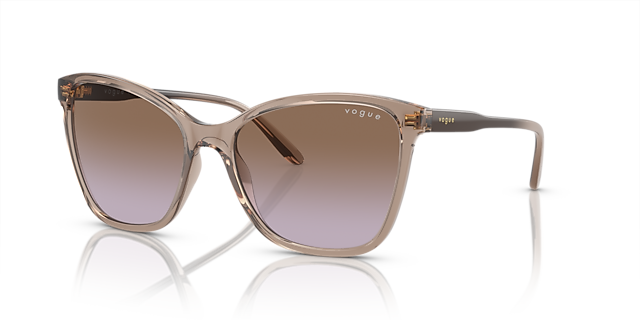 VO5520S Karamell transparent KunststoffSunglass Frames von B24, Dreiviertelansicht