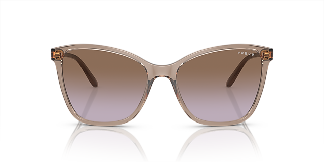 VO5520S Karamell transparent KunststoffSunglass Frames von B24, Vorderansicht