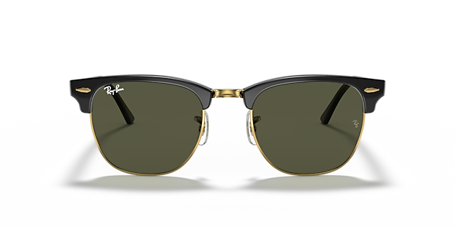 RB3016 Zwart op goud AcetaatSunglass Frames van B24, Vooraanzicht