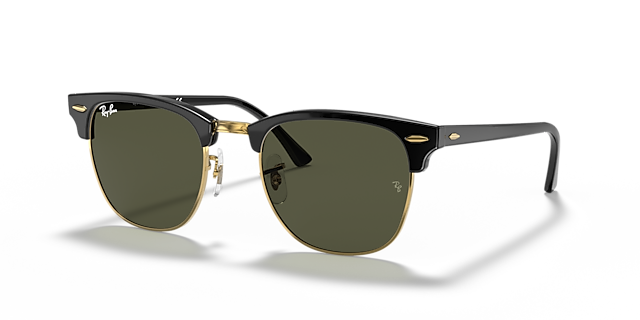 RB3016 Zwart op goud AcetaatSunglass Frames van B24, Hoekweergave