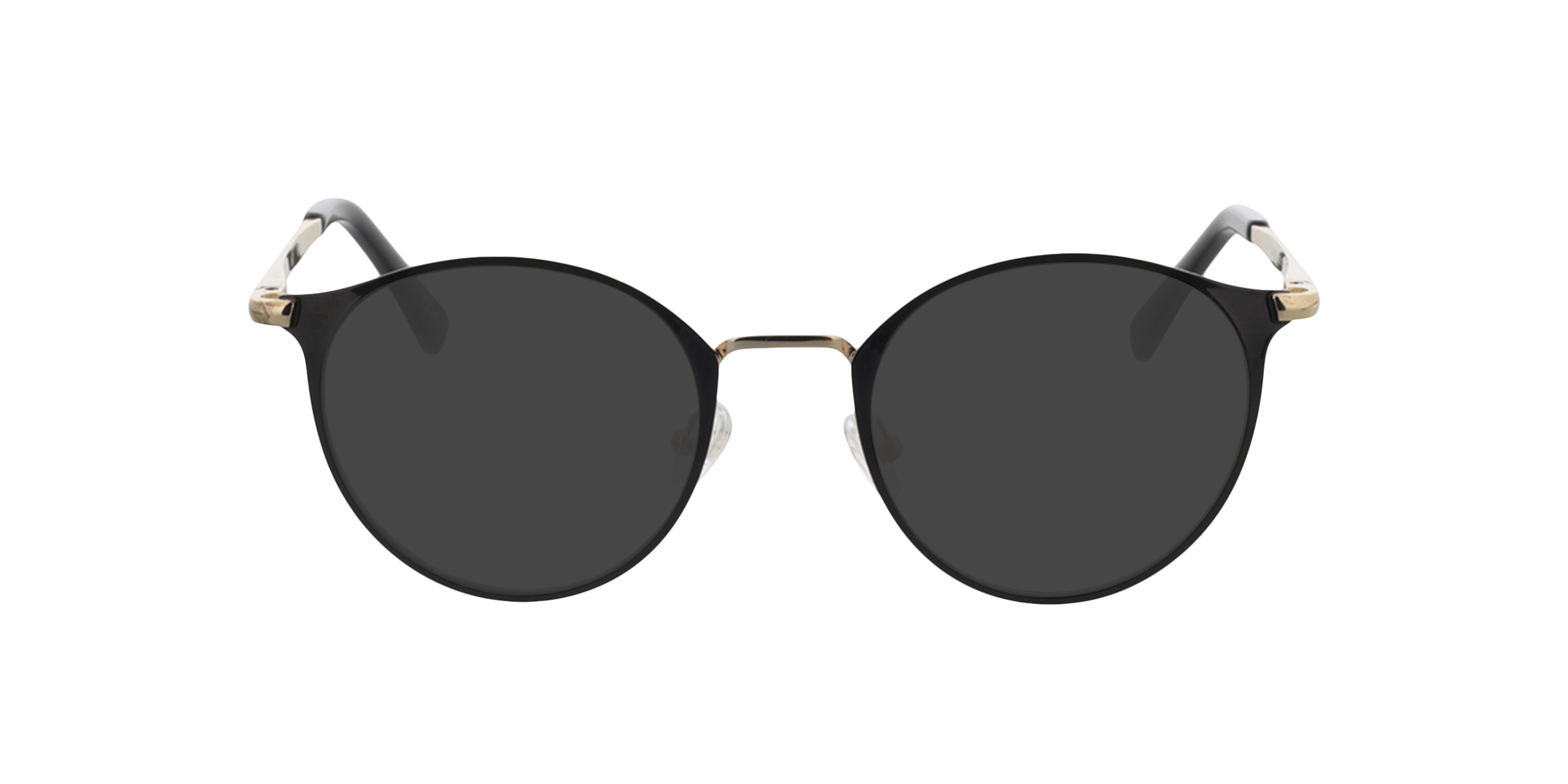 Nitra Schwarz & Gold MetallEyeglass Frames von B24, mit getönten Gläsern