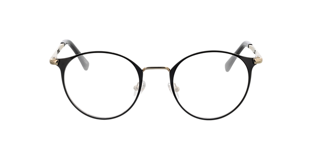 Nitra Zwart & goud MetaalEyeglass Frames van B24, Vooraanzicht