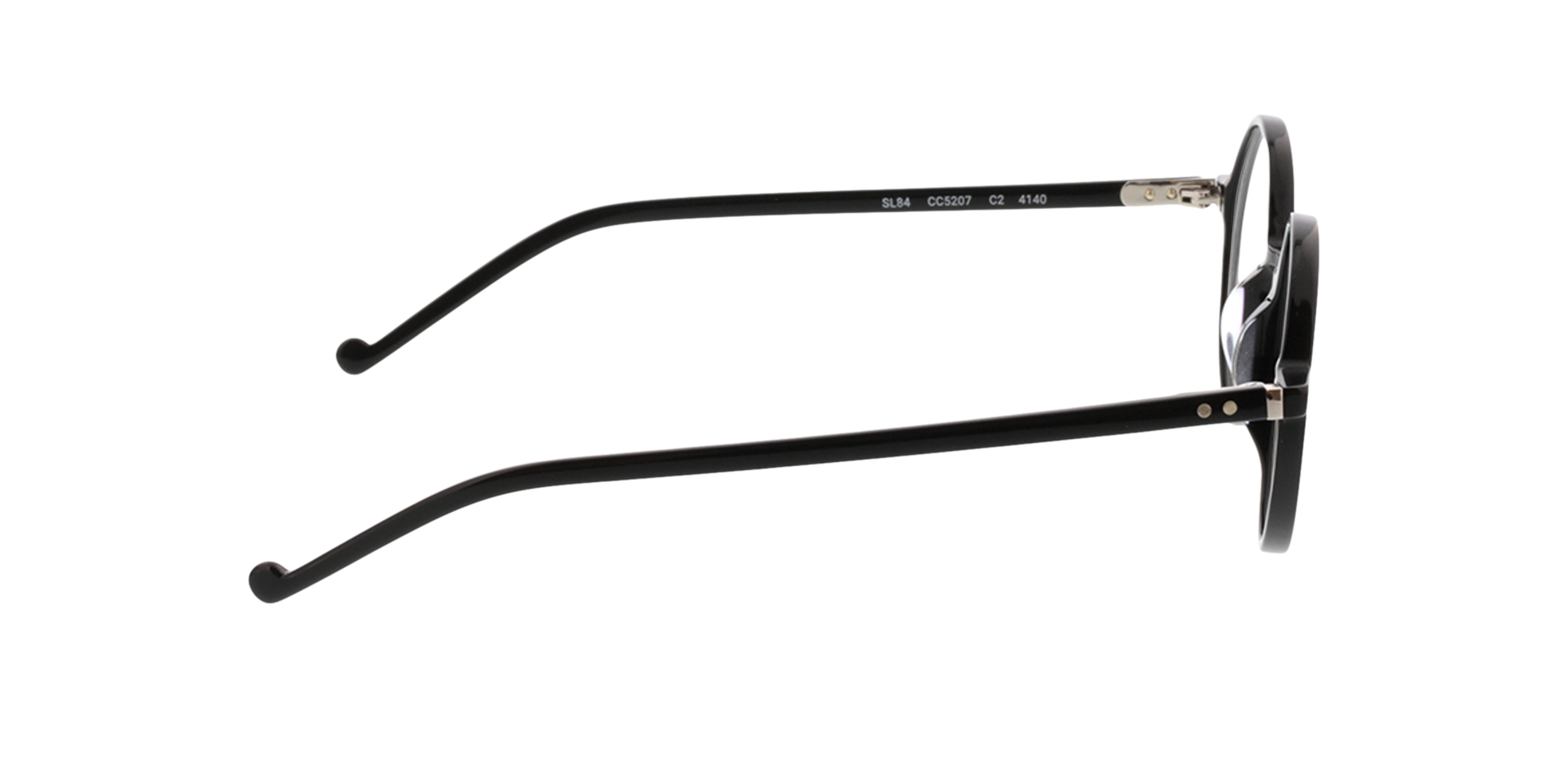 Torello Zwart AcetaatEyeglass Frames van B24, Zijaanzicht