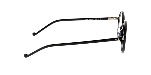 Torello Zwart AcetaatEyeglass Frames van B24, Zijaanzicht