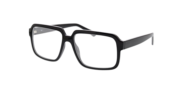 Las Vegas Zwart KunststofEyeglass Frames van B24, Hoekweergave