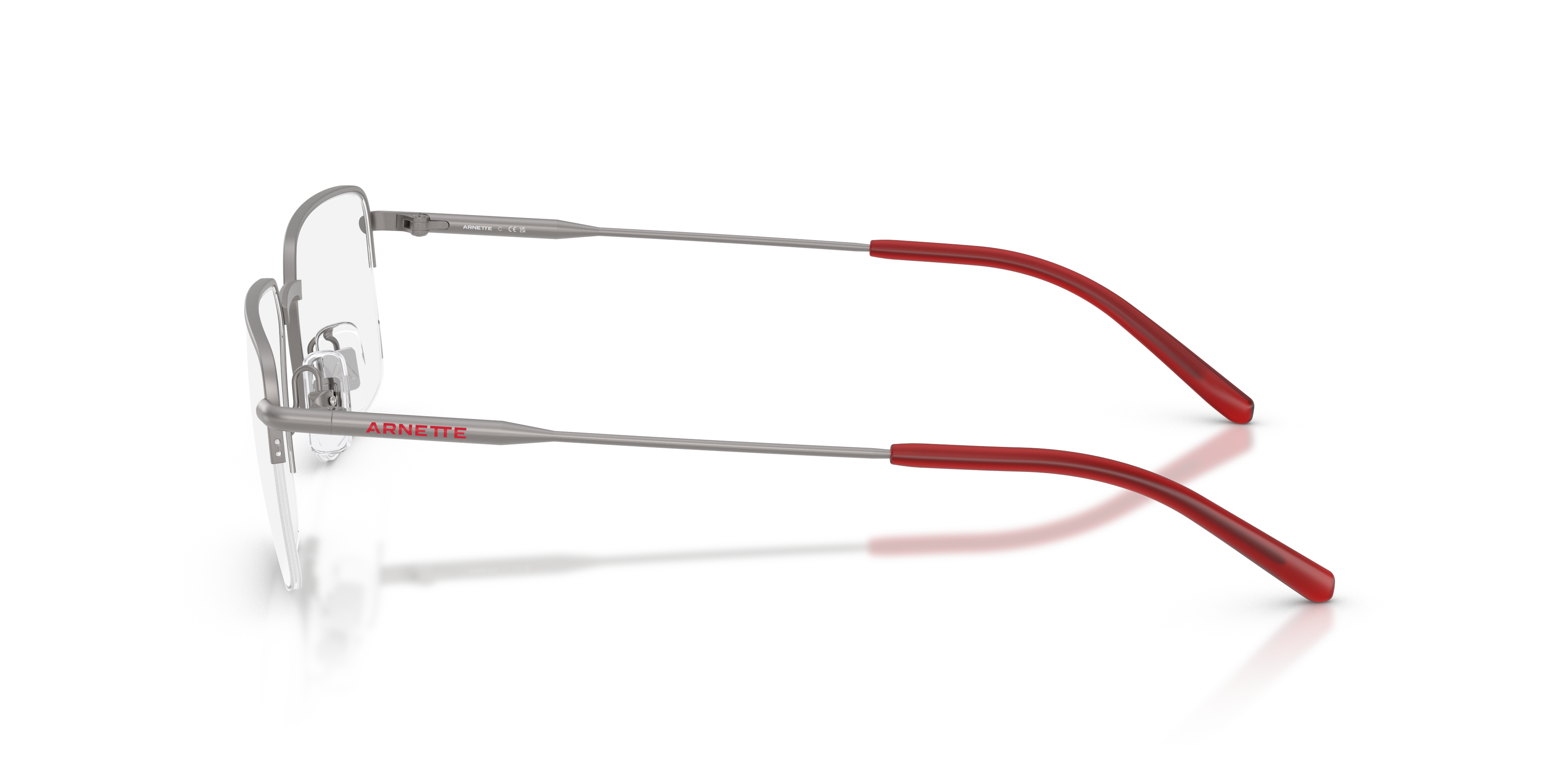 AN6152 Mat Staalgrijs MetaalEyeglass Frames van B24, Zijaanzicht