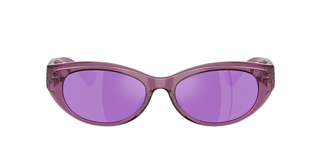 RA5327U Shiny Transparent Violet KunststoffSunglass Frames von B24, mit getönten GlÀsern