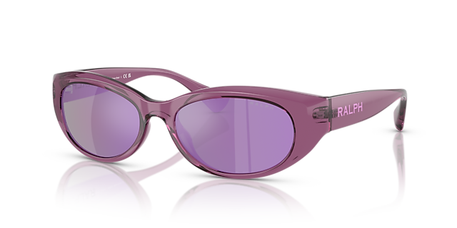 RA5327U Shiny Transparent Violet KunststoffSunglass Frames von B24, Dreiviertelansicht