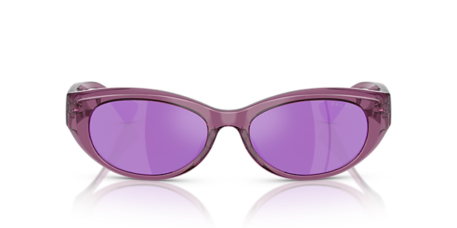 RA5327U Shiny Transparent Violet KunststoffSunglass Frames von B24, Vorderansicht
