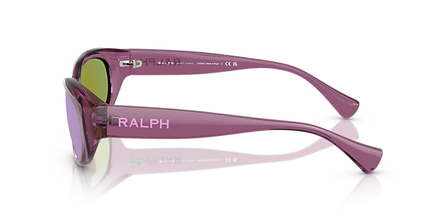 RA5327U Shiny Transparent Violet KunststoffSunglass Frames von B24, Seitenansicht