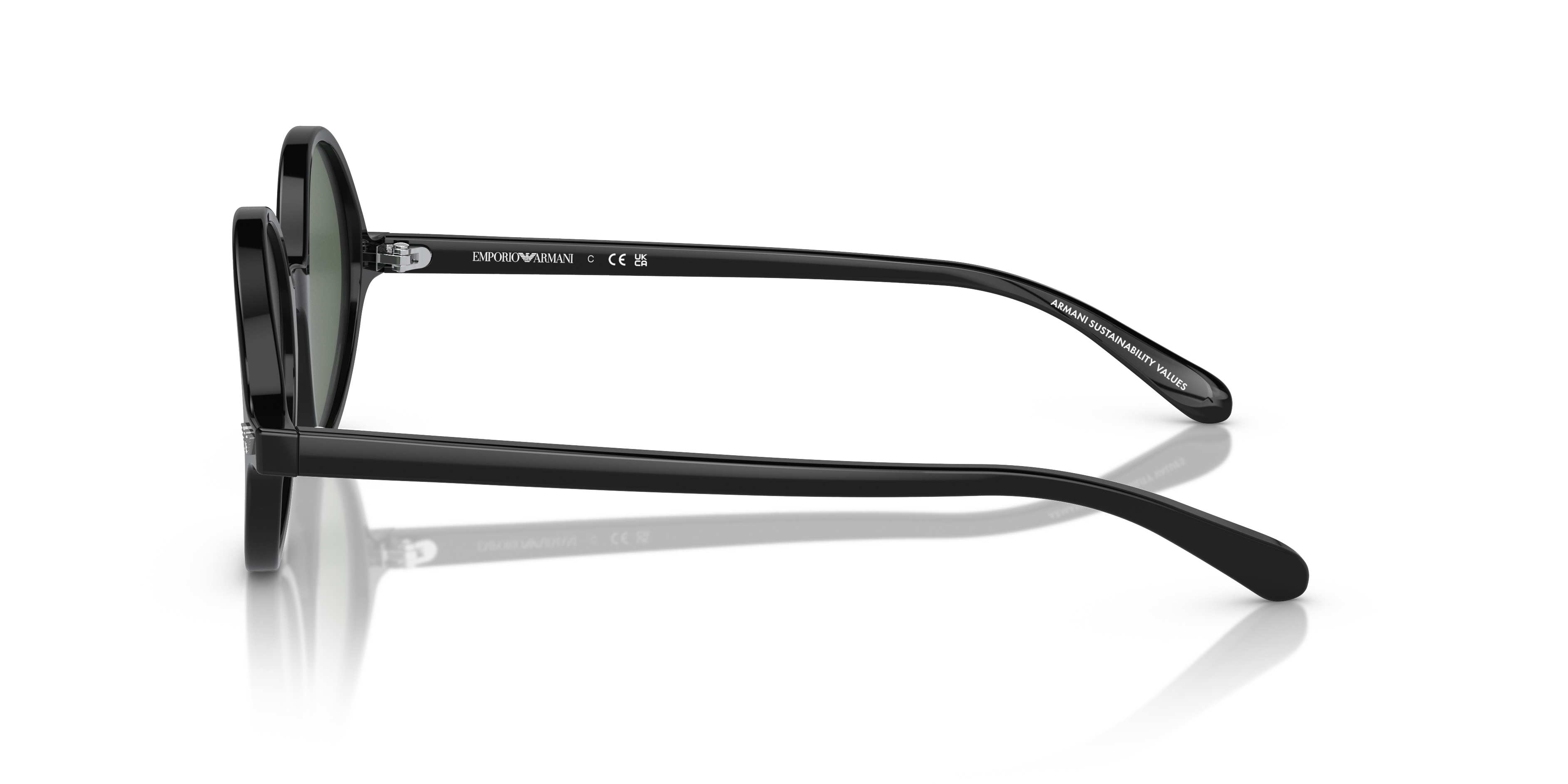 EA 501M Schwarz AcetatSunglass Frames von B24, Seitenansicht