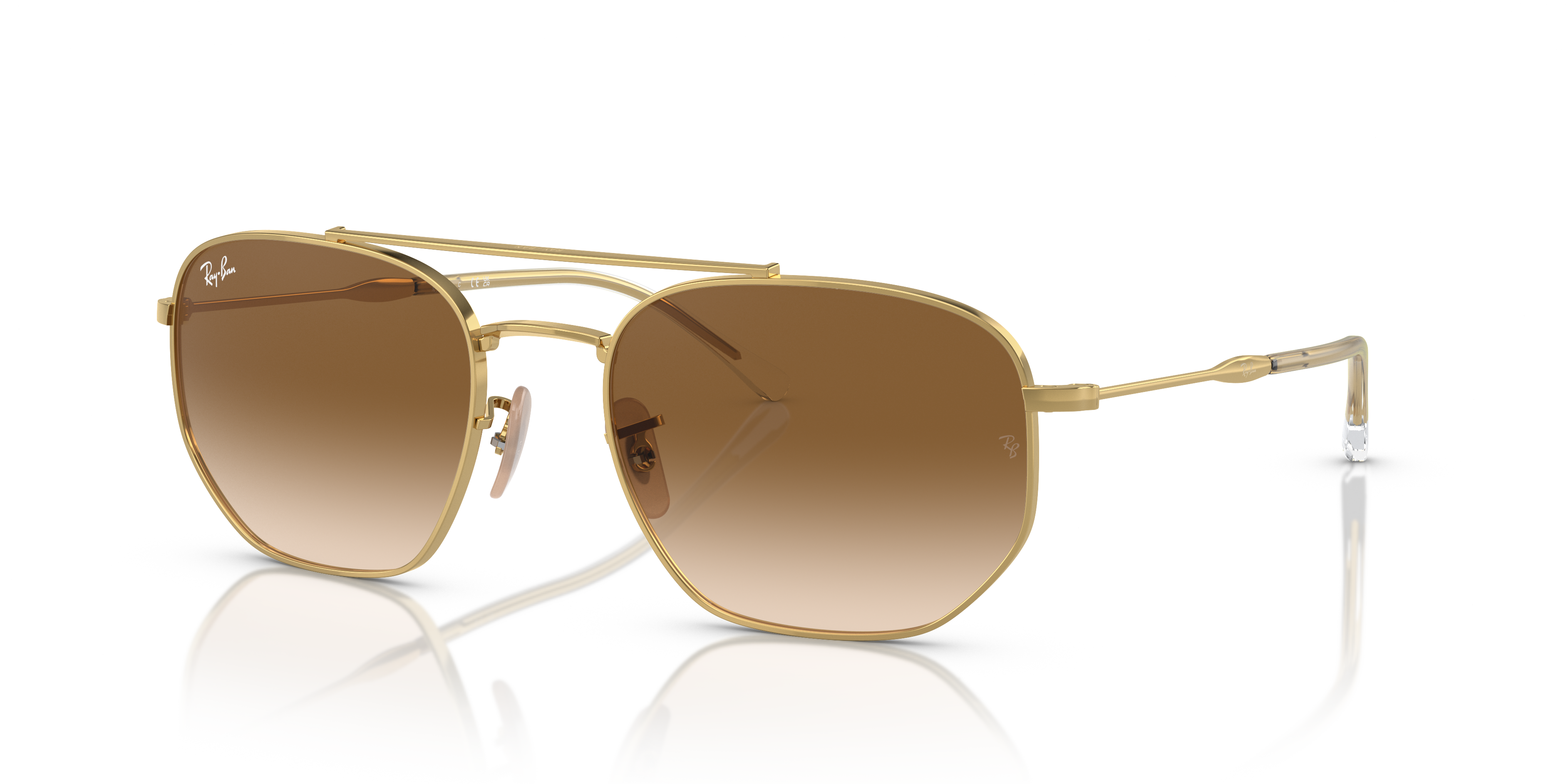 RB3707 Arista goud MetaalSunglass Frames van B24, Hoekweergave