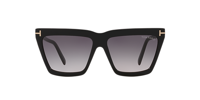 FT1110 Glänzendes Schwarz AcetatSunglass Frames von B24, Vorderansicht