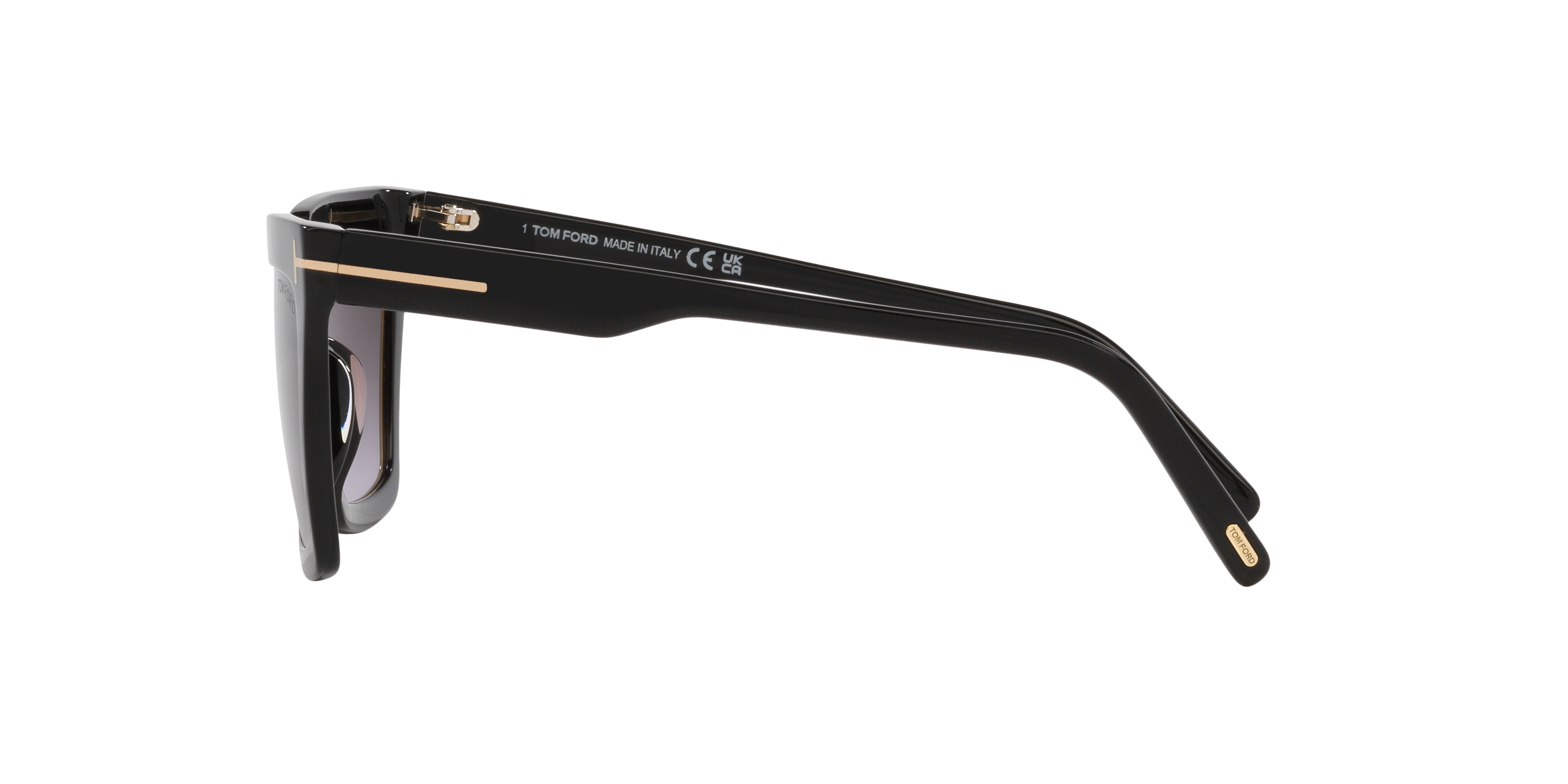 FT1110 Glänzendes Schwarz AcetatSunglass Frames von B24, Seitenansicht