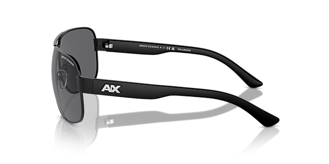 AX2012S Matt Schwarz MetallSunglass Frames von B24, Seitenansicht